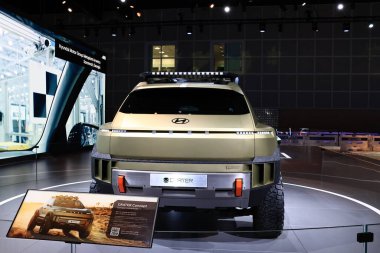Hyundai CRATER Konsepti 2025 Los Angeles Otomobil Fuarı 'nda. Los Angeles Otomobil Fuarı Kuzey Amerika 'daki en büyük otomobil fuarlarından biridir.