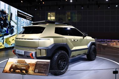 Hyundai CRATER Konsepti 2025 Los Angeles Otomobil Fuarı 'nda. Los Angeles Otomobil Fuarı Kuzey Amerika 'daki en büyük otomobil fuarlarından biridir.