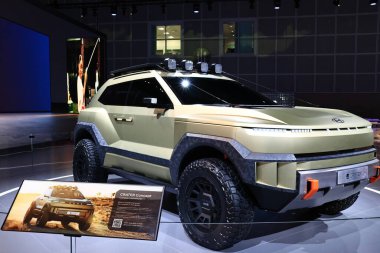 Hyundai CRATER Konsepti 2025 Los Angeles Otomobil Fuarı 'nda. Los Angeles Otomobil Fuarı Kuzey Amerika 'daki en büyük otomobil fuarlarından biridir.