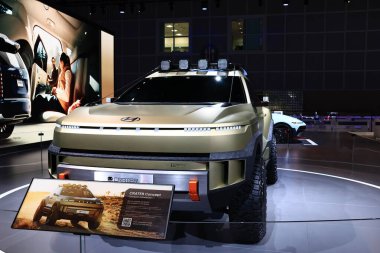 Hyundai CRATER Konsepti 2025 Los Angeles Otomobil Fuarı 'nda. Los Angeles Otomobil Fuarı Kuzey Amerika 'daki en büyük otomobil fuarlarından biridir.