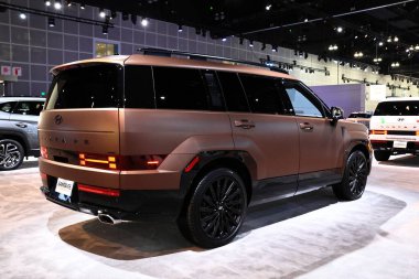 2026 Hyundai Santa Fe 2025 Los Angeles Otomobil Fuarı. Los Angeles Otomobil Fuarı Kuzey Amerika 'daki en büyük otomobil fuarlarından biridir.