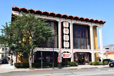 Los Angeles, Kaliforniya - 4 Kasım 2025: Çin Mahallesi 'ndeki Cathay Bankası