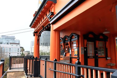 Los Angeles, Kaliforniya - 4 Kasım 2025: Angels Flight, Los Angeles şehir merkezindeki tarihi dar ölçülü füniküler tren yolu
