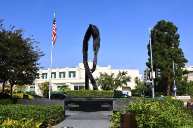Beverly Hills, California - 26 Ekim 2025: Beverly Hills 9-11 Memorial Garden