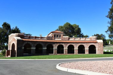 Los Angeles, Kaliforniya - 23 Kasım 2025: Los Angeles Ulusal Mezarlığı (ABD Ulusal Mezarlığı), 950 S Sepulveda Bulvarı, Los Angeles