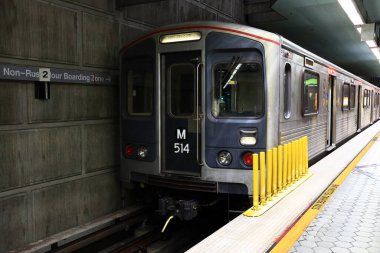 Los Angeles, Kaliforniya - 28 Kasım 2025: Los Angeles Metro Tren İstasyonu
