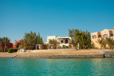 Kanal ve evler El Gouna Resort. Mısır, Kuzey Afrika