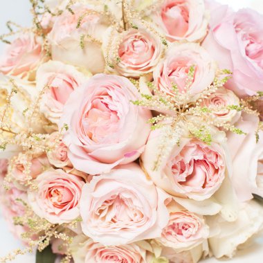 Düğün buket çiçek beyaz bir arka plan üzerinde