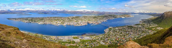 Tromso Panorama vanaf de Floyen — Stockfoto