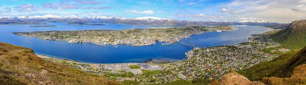 Tromso panorama vom floyen Stockfoto