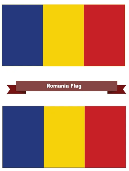 Bandiera Rumena Bandiera Romania Isolata Con Senza Frontiere — Foto Stock