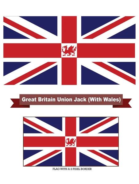 Union Jack Wales Запропонований Новий Прапор Стокове Зображення