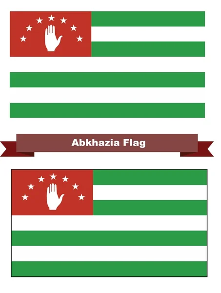 Abkhazia Flag Isolated Border Стокова Картинка