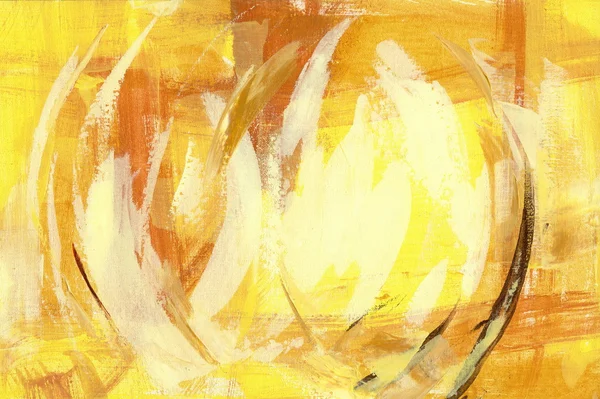 Yellow abstract backround  handmade l painting — Stock Photo, Image