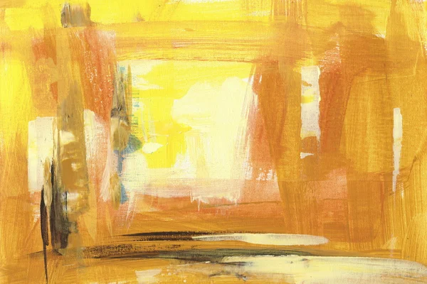 Sárga sienna absztrakt backround kézműves festészet — Stock Fotó