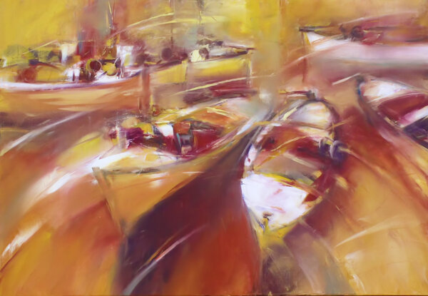 Boats ,modern  handmade paintings