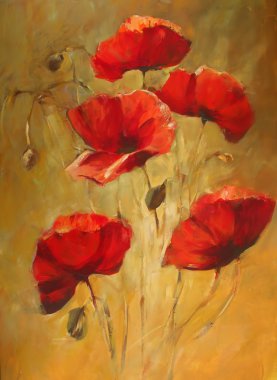 haşhaş el yapımı boyama