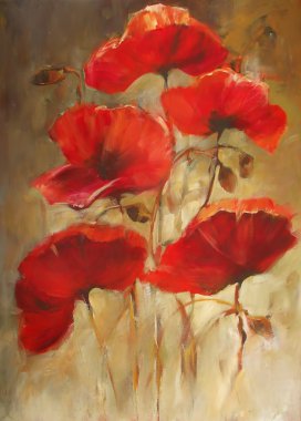 haşhaş el yapımı boyama