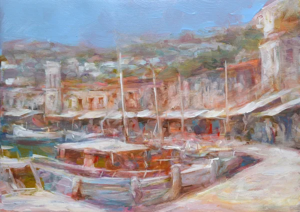 Île d'Hydra, peinture artisanale — Photo