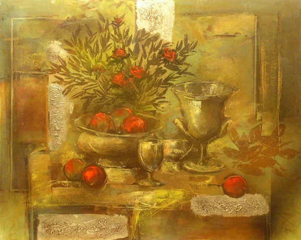 Nature morte pittura fatta a mano — Foto Stock