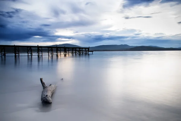 Tramonto sul Mar Nero e riserva Ropotamo — Foto Stock