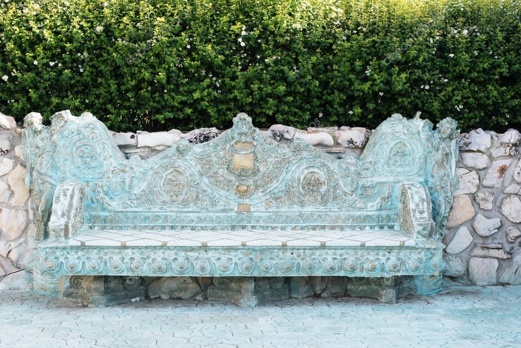 Ancient Medieval Baroque Stone Bench Stone Walkway Alley In