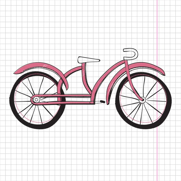 Bicicleta de Doodle, excelente ilustración vectorial, EPS 10 — Vector de stock