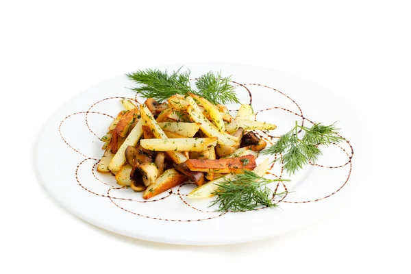 Mantarlı kızarmış patates.