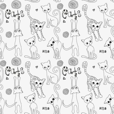 Komik kediler skeç koleksiyonu.