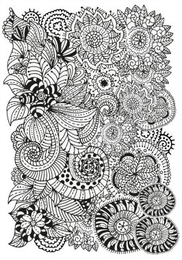 Sorunsuz çiçek doodle arka plan deseni