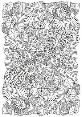 Sorunsuz çiçek doodle arka plan deseni