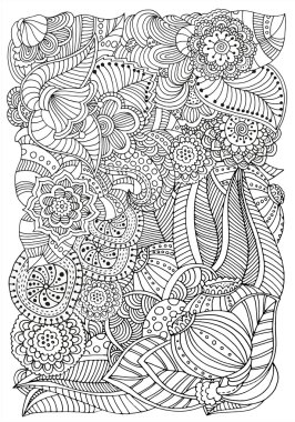 Sorunsuz çiçek doodle arka plan deseni