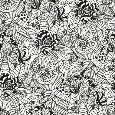 Boyama kitabı için desen. Etnik, çiçek, retro, doodle, aşiret tasarım öğesi.