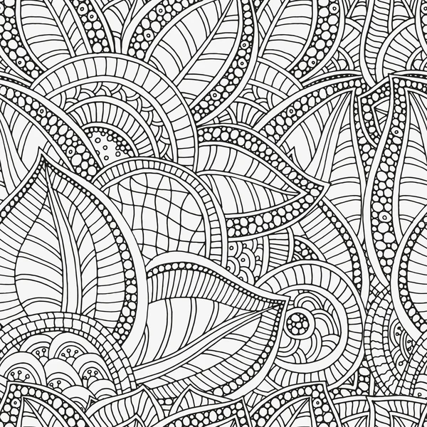 Modèle pour livre à colorier. Ethnique, floral, rétro, doodle, élément de design tribal . — Image vectorielle