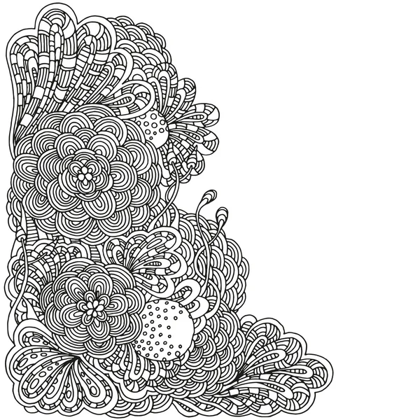 Modèle pour livre à colorier. Ethnique, floral, rétro, doodle, élément de design tribal . — Image vectorielle