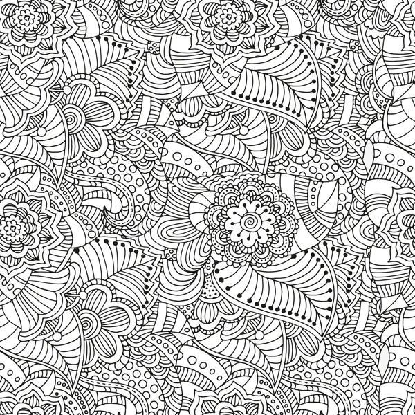 Modèle pour livre à colorier. Ethnique, floral, rétro, doodle, élément de design tribal . — Image vectorielle