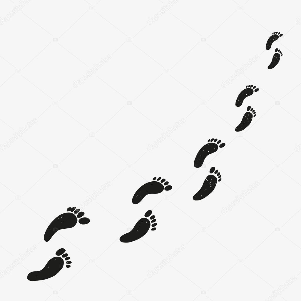 Human footprints, winter is coming