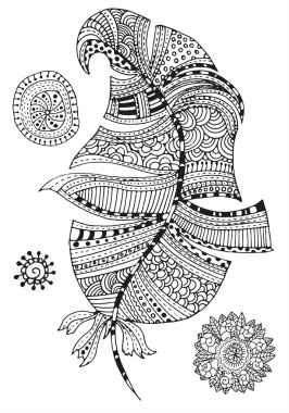 Geçiş yumuşatma ve mandalalar beyaz bir arka plan üzerinde.