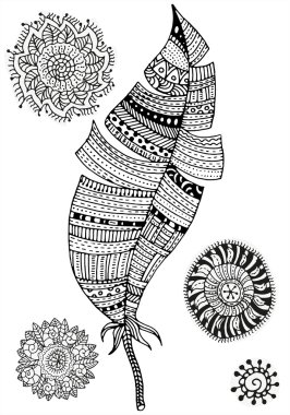 Geçiş yumuşatma ve mandalalar beyaz bir arka plan üzerinde.