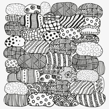 deseni sanatsal taşlarla.