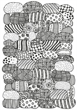 deseni sanatsal taşlarla.