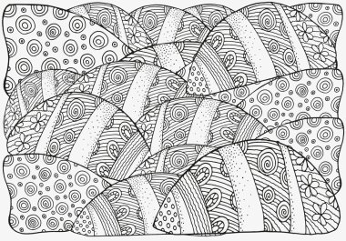 Sanatsal etnik desen. Çizilmiş