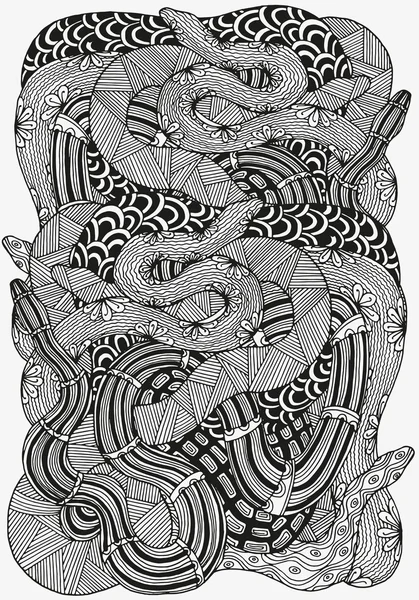 Змій абстрактним візерунком — стоковий вектор