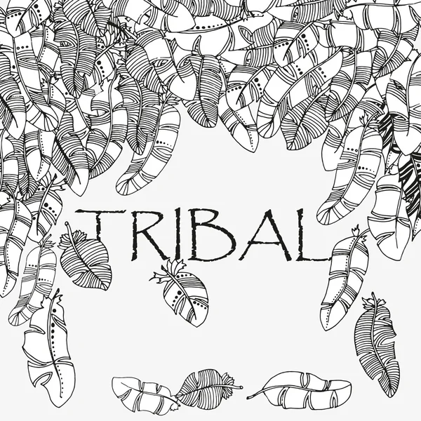 Elemento de design tribal desenhado à mão fro logo ou impressão . — Vetor de Stock