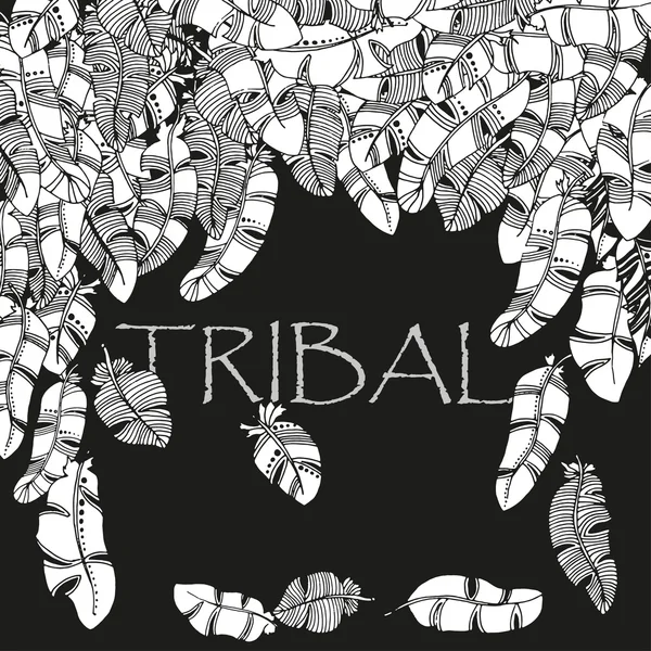 Handritade tribal design element fro logotyp eller skriv ut. — Stock vektor