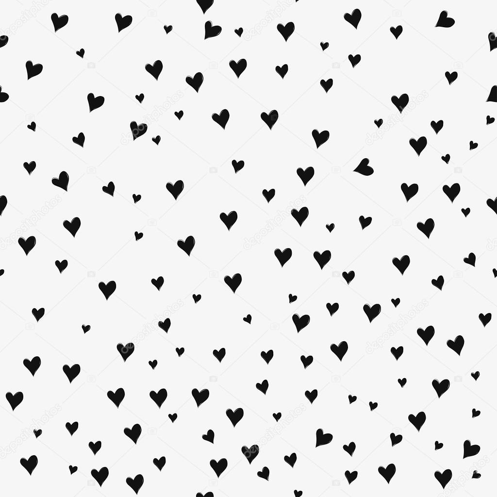 Seamless background with hearts.