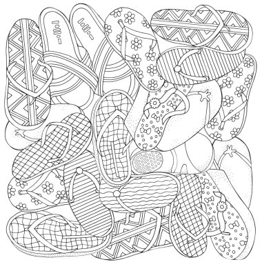 yaz doodles elemanları kümesi