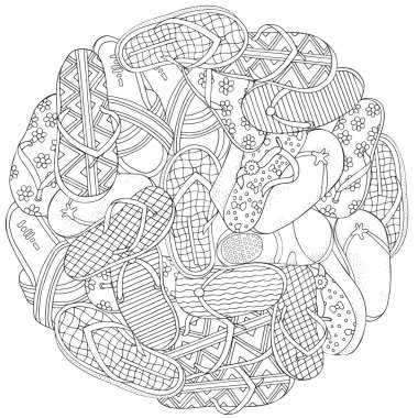 yaz doodles elemanları kümesi