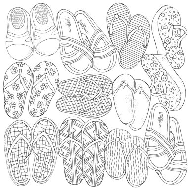 yaz doodles elemanları kümesi