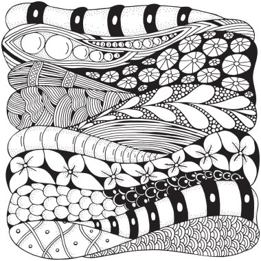 Orijinal siyah beyaz soyut fantezi resim